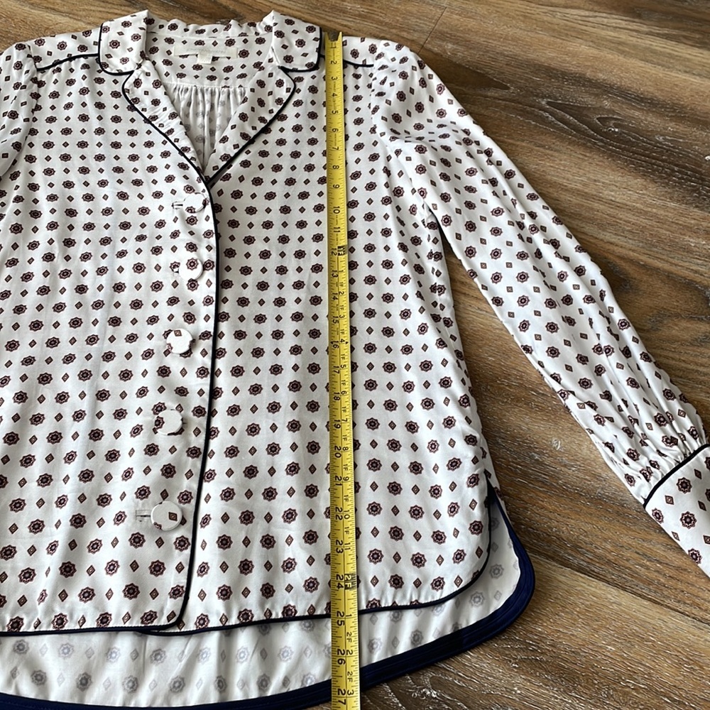 Jonathan Simkhai Button Front Printed Blouse - image 8